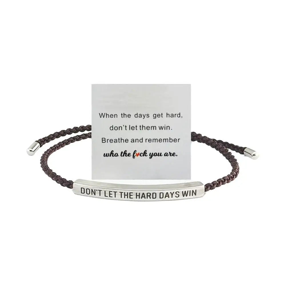 Engraved Titanium Steel Adjustable Hand-Woven Bracelet Woven Engraved Bracelet PLUSH K