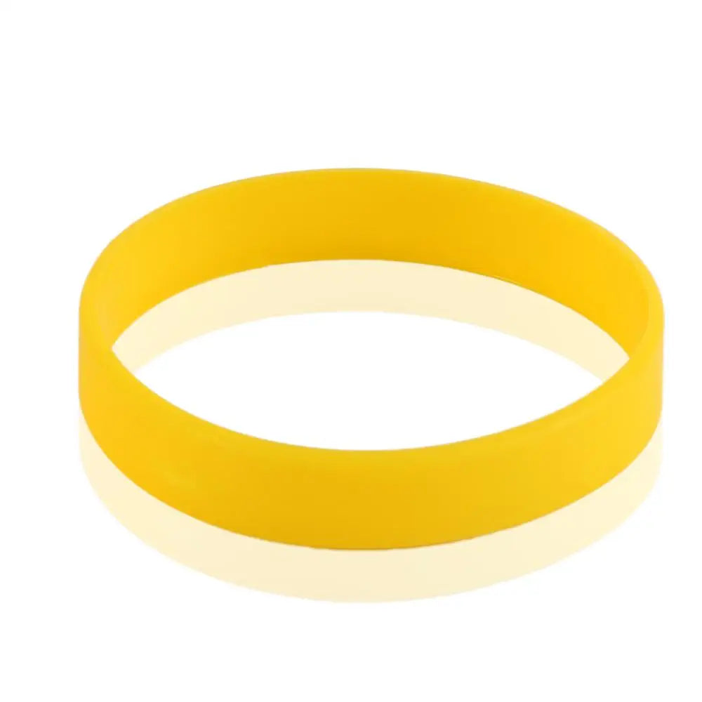 Colorful Silicone Sports Wristband Bracelet – Unisex Silicone Wristband PLUSH yellow