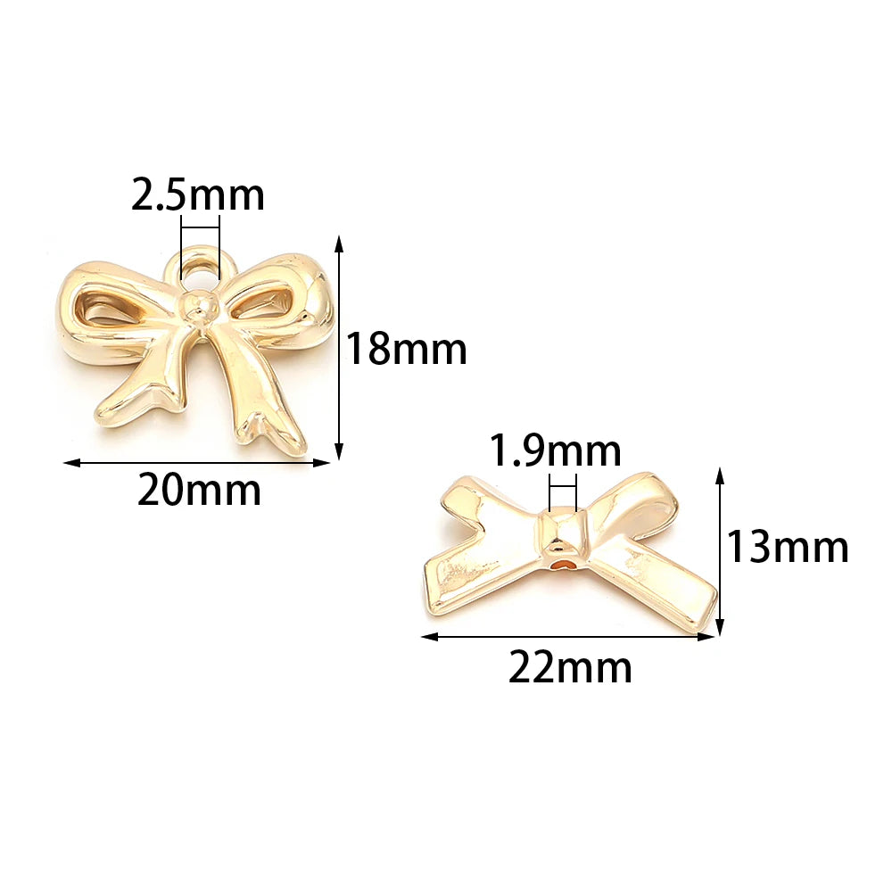 30pcs CCB Bowknot Spacer Beads – DIY Jewelry Bow Charms Jewelry Spacer Beads PLUSH