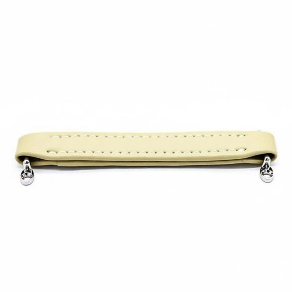 Guitar Amplifier Handle with Screws – PU Leather Amp Strap Amp Cabinet Handle PLUSH BeigeWhitesilver