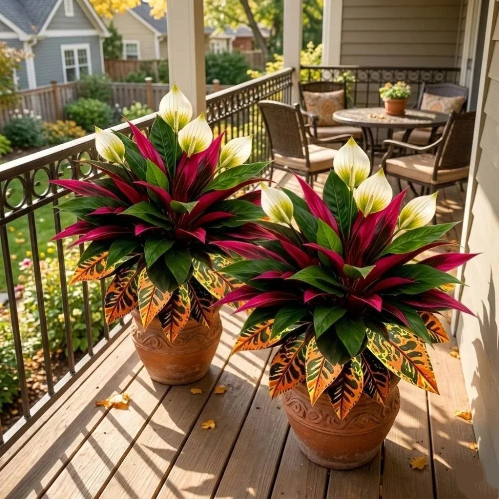 UV Resistant Artificial Dragon Blood Tree Branches – 3pcs Artificial Greenery Branches PLUSH