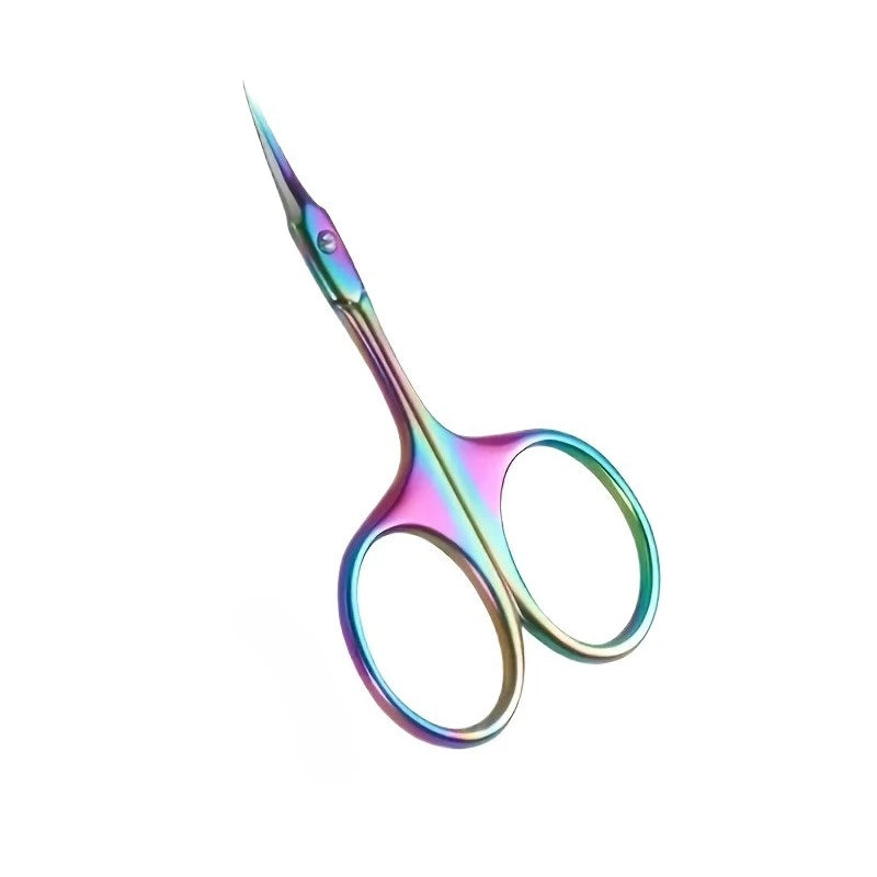 Ouriner Curved Cuticle Scissors – Precision Manicure & Pedicure Cuticle Scissors PLUSH Colorful