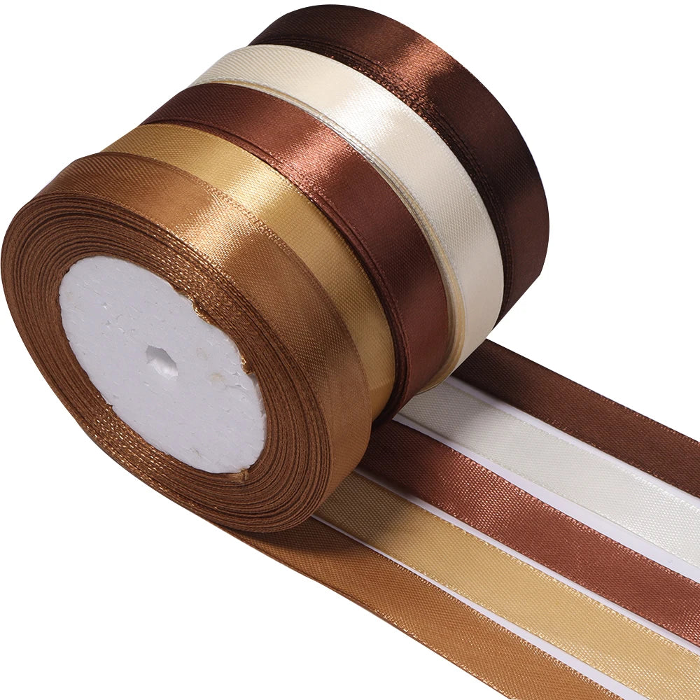 Multicolor Satin Ribbons 15/25mm – Wedding & DIY Crafts 3-7 Rolls Satin Craft Ribbon PLUSH 15mm 02 x 5rolls 25yards x 1roll