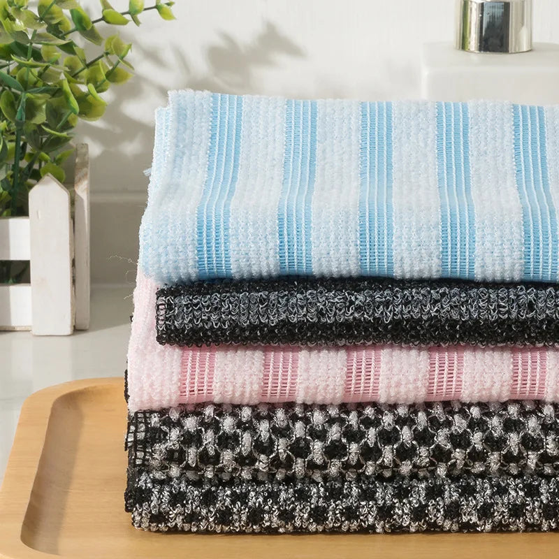 Japanese Exfoliating Bath Washcloth – Nylon Scrub Towel Exfoliating Bath Washcloth PLUSH