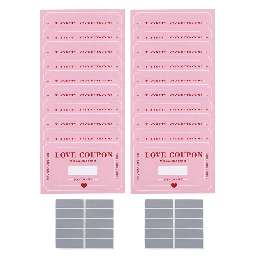 20-Pack Scratch-Off Love Coupons | Couples Gift Card Set Couples Gift Card Set PLUSH
