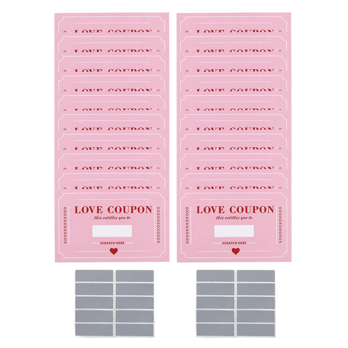 20-Pack Scratch-Off Love Coupons | Couples Gift Card Set Couples Gift Card Set PLUSH
