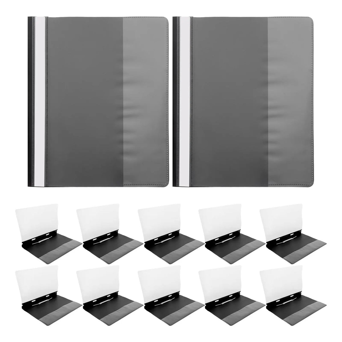 12-Pack A4 Plastic File Folders – Dual Hole Document Sleeves Plastic File Folders PLUSH