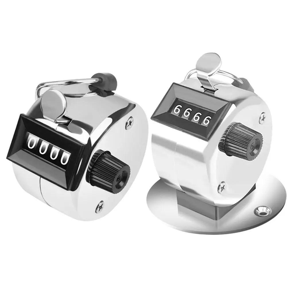 4-Digit Metal Hand Tally Counter – Manual Clicker Counter Manual Tally Counter PLUSH