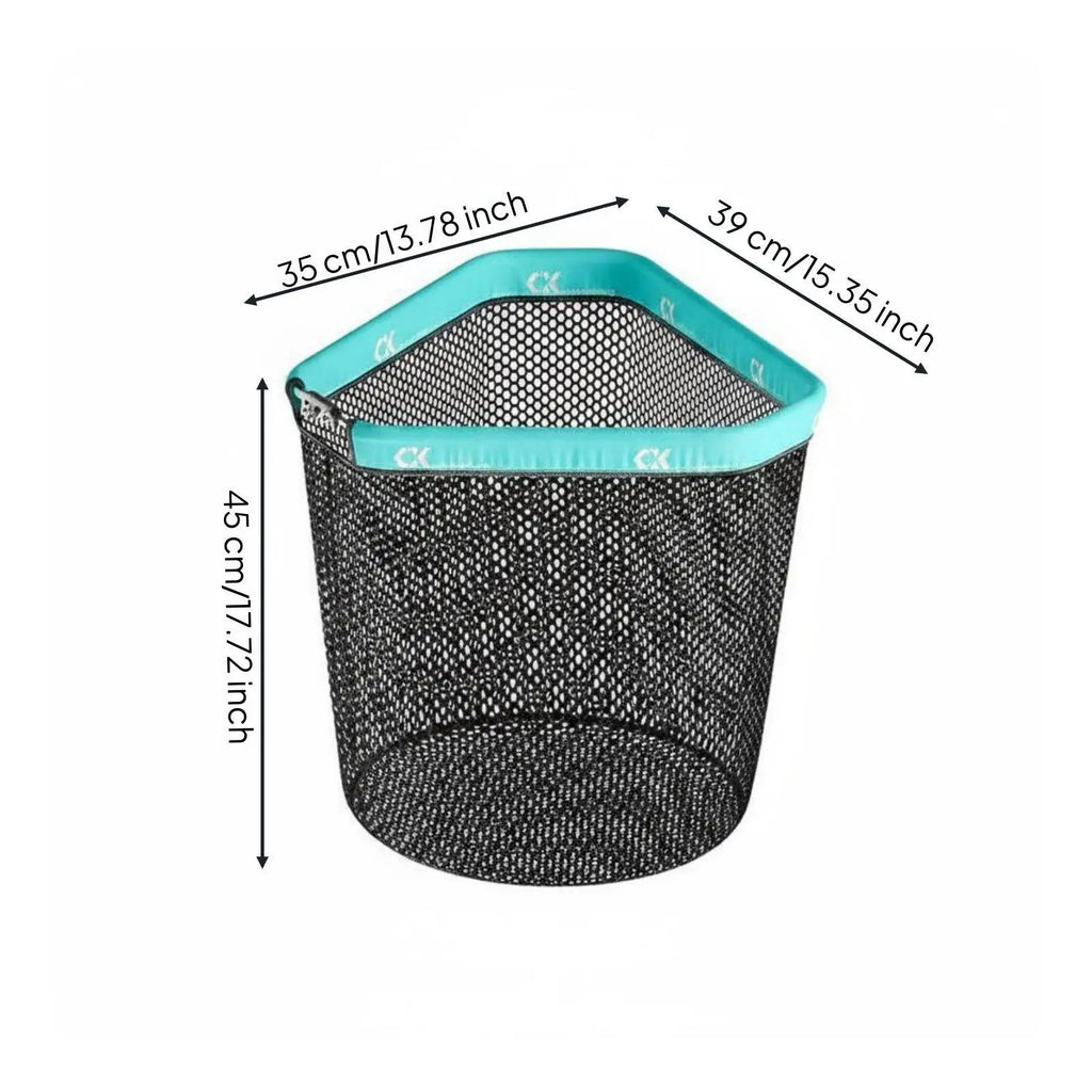 Triangular Folding Fishing Landing Net – Rubberized Mesh Fishing Landing Net PLUSH