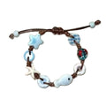 Ceramic Bead Braided Bracelet & Starfish Necklace for Women Ceramic Beaded Bracelet PLUSH Bracelet