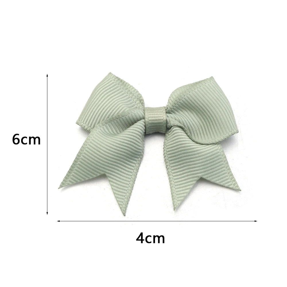 20pcs 2cm Satin Ribbon Bows – Colorful DIY Craft & Party Decor Ribbon Bow Embellishments PLUSH