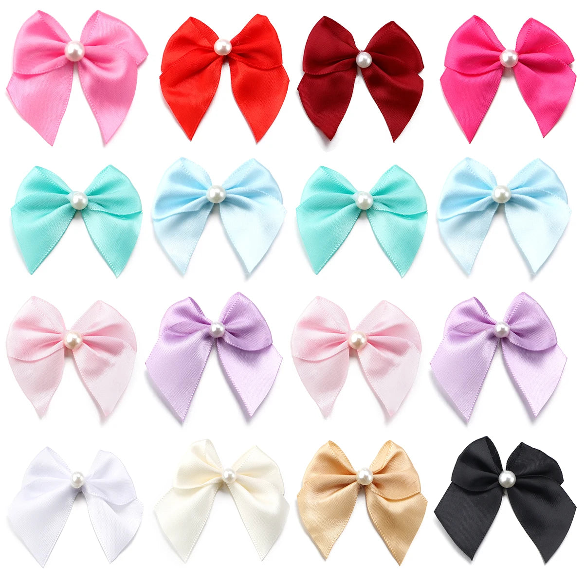 20pcs Satin Ribbon Bows 5.5x6cm – DIY Craft Decoration Satin Ribbon Bows PLUSH