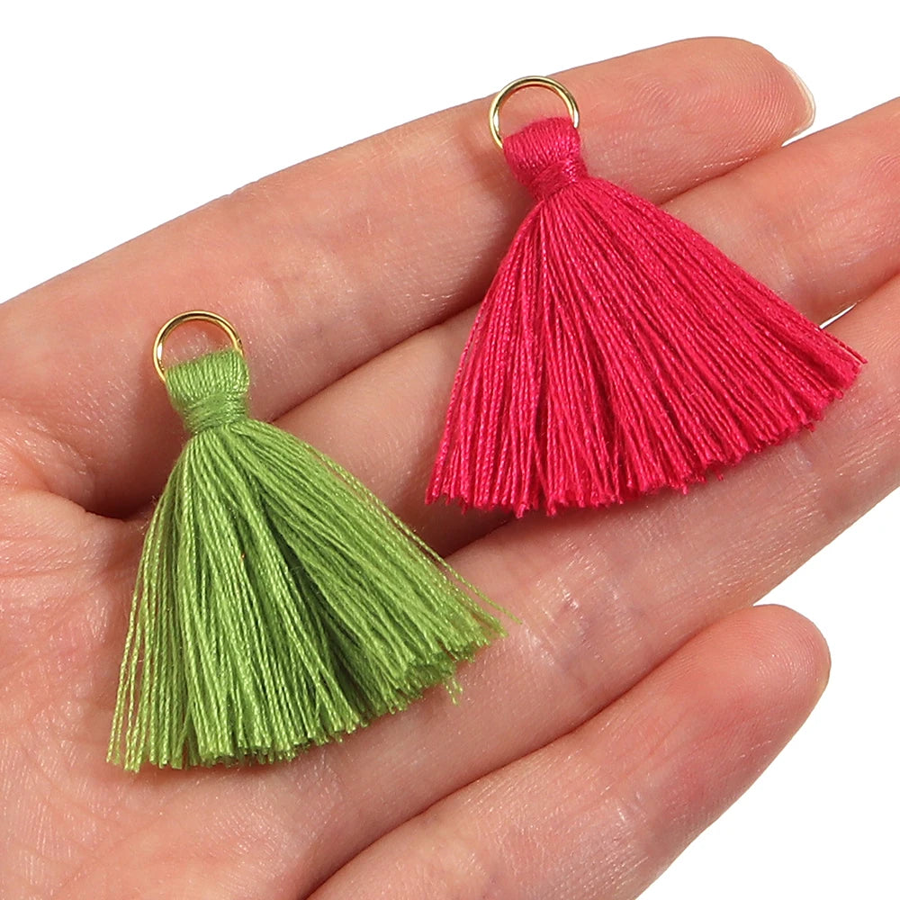 10pcs Mini Silky Tassel Charms 3.5cm – DIY Jewelry Making Tassel Jewelry Charms PLUSH
