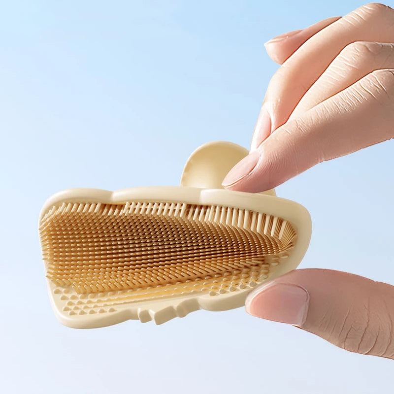 Baby Silicone Hair Wash Brush – Scalp Massage & Cleansing Baby Bath Brush PLUSH