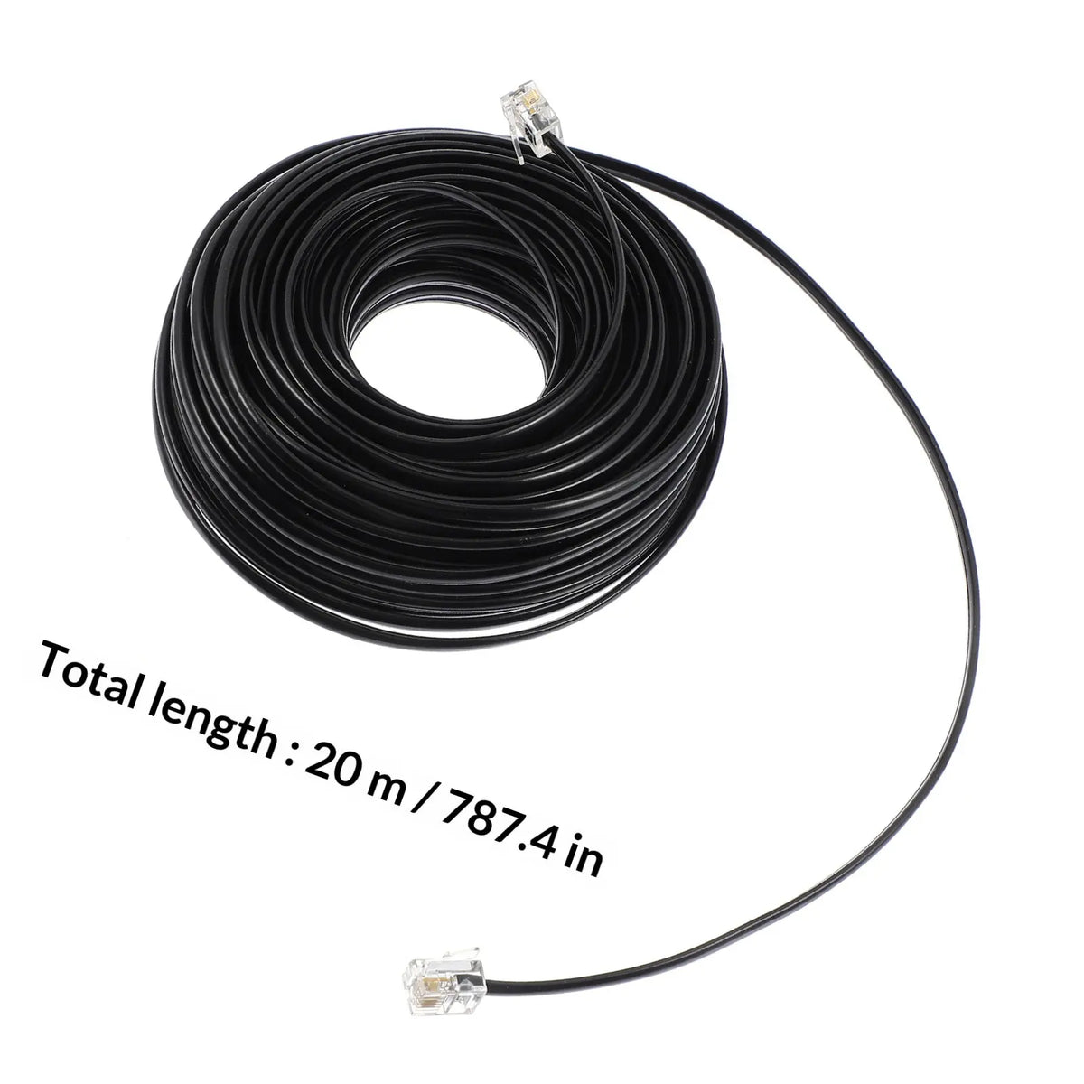 RJ11 Coiled Telephone Cord 20M – Landline Phone Line Cable Telephone Line Cord PLUSH