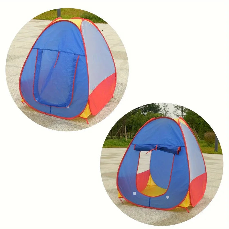 Kids Foldable Play Tent with Ball Pit – Colorful Playhouse Kids Play Tent PLUSH
