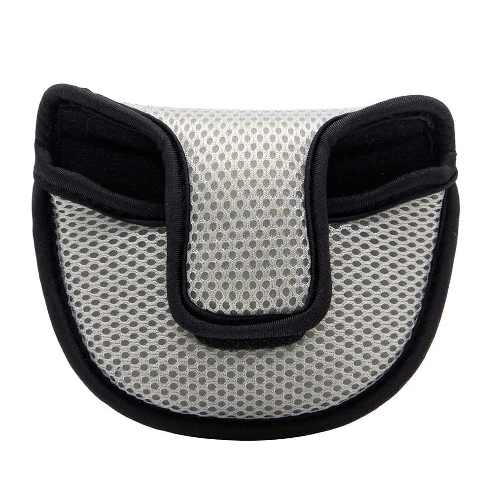 Golf Mallet Putter Headcover – Nylon Mesh Club Protector Putter Headcover PLUSH grey