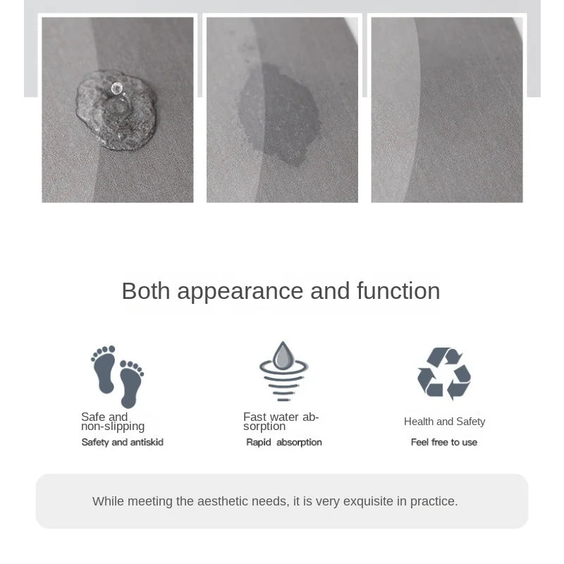 Diatomaceous Earth Bath Mat – Non-Slip & Super Absorbent Bathroom Bath Mat PLUSH