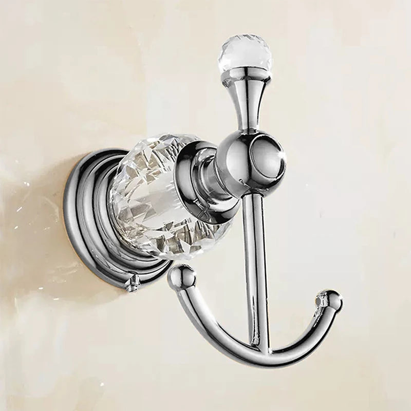 Crystal Robe Hook Wall Mount – Chrome & Gold Towel Hanger Robe Hook PLUSH