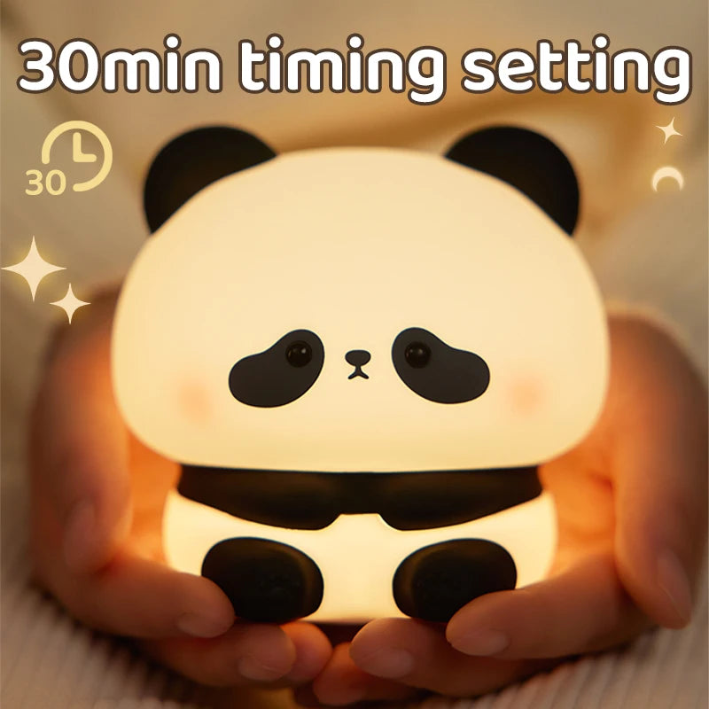 Panda Night Light LED Touch Lamp – USB Rechargeable, 3 Levels LED Night Light PLUSH