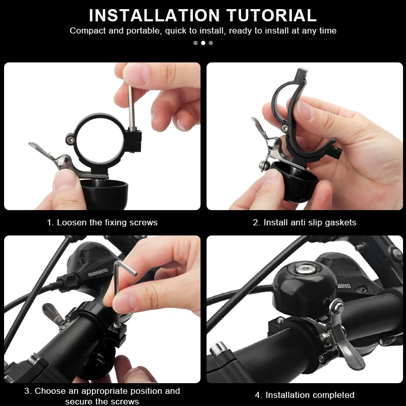 RIDERACE Retro Copper Bicycle Bell – Loud MTB & Road Bike Horn Bicycle Bell PLUSH