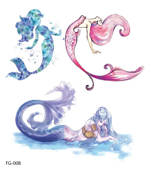 Purple Fairy Butterfly Glitter Temporary Tattoo Stickers