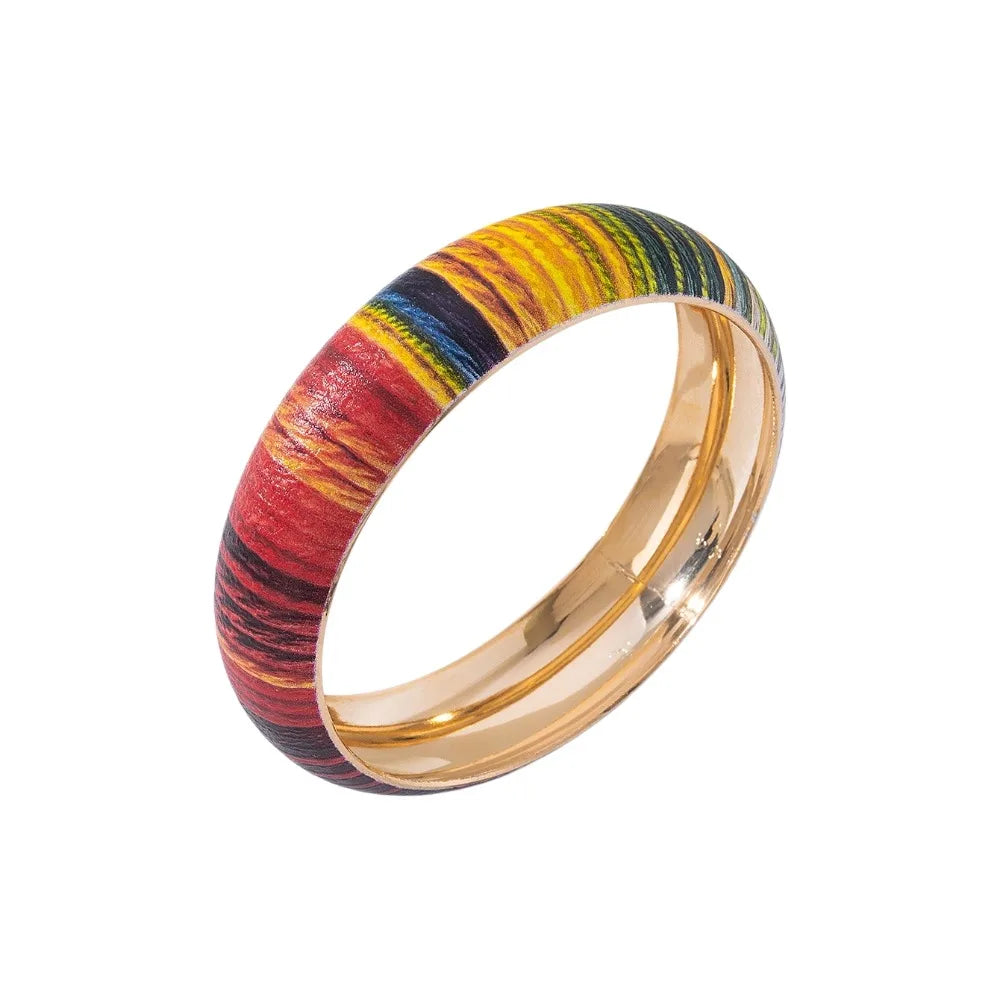 Boho Flower Bangle – Colorful Vintage Ethnic Bracelet for Women Ethnic Bangle Bracelet PLUSH Style 11
