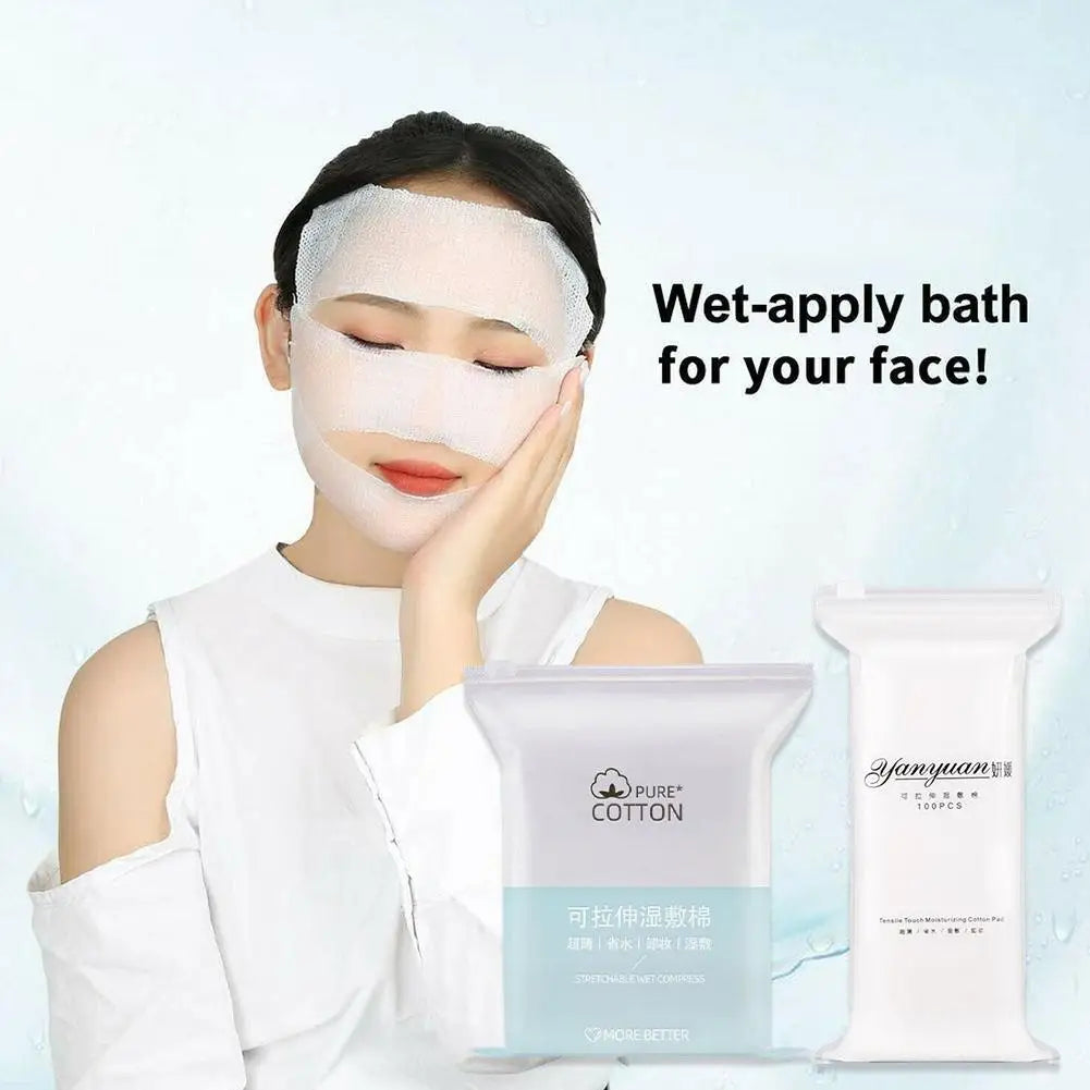 Stretchable Facial Cotton Pads for Makeup & Skincare | 50–200pcs Facial Cotton Pads PLUSH