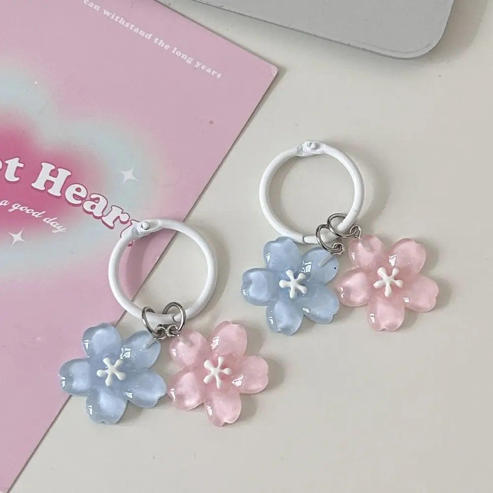 Sakura Cherry Blossom Resin Keychain – Kawaii Flower Pendant Flower Keychain PLUSH