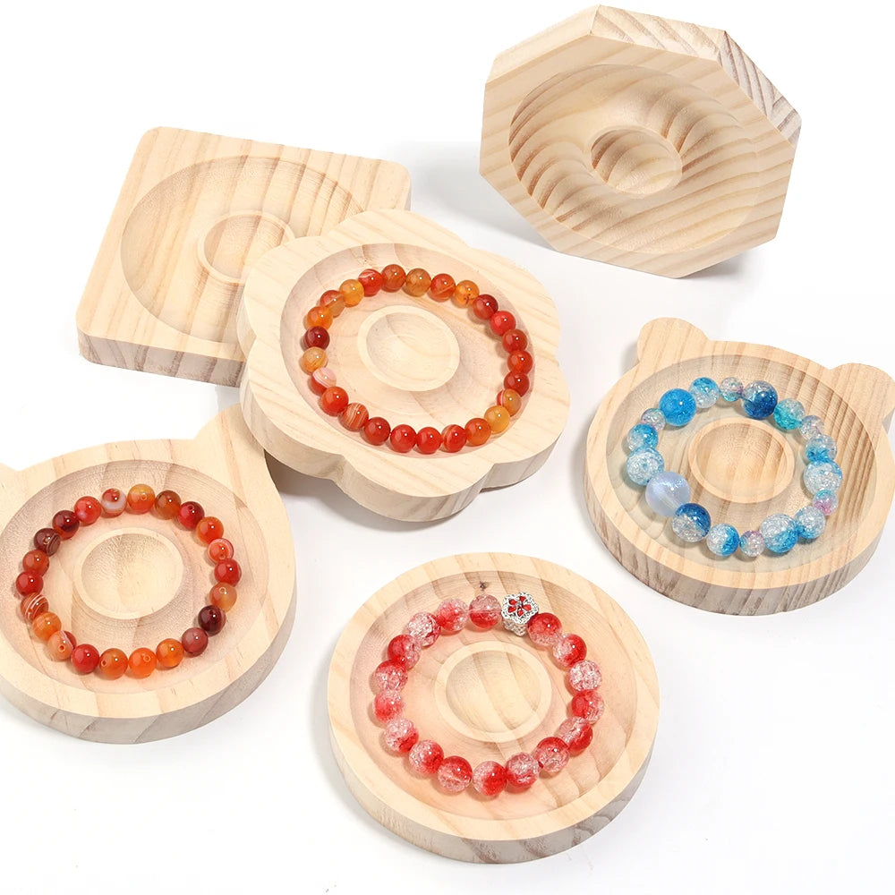 Wooden Beading Design Plate & Bracelet Organizer Tray DIY Jewelry Making Tool PLUSH