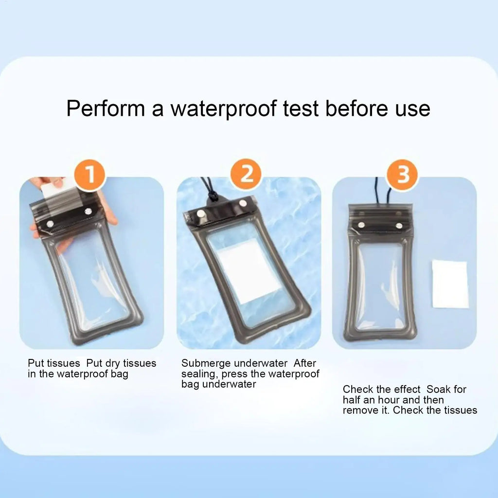 Waterproof Phone Dry Bag with Lanyard – Touch Screen Pouch Waterproof Phone Pouch PLUSH