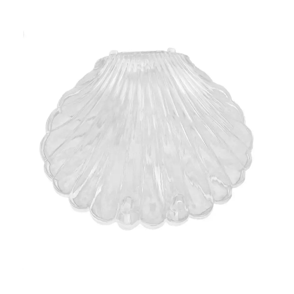 Seashell Jewelry Gift Box – Earring & Necklace Storage Jewelry Gift Box PLUSH Transparent White