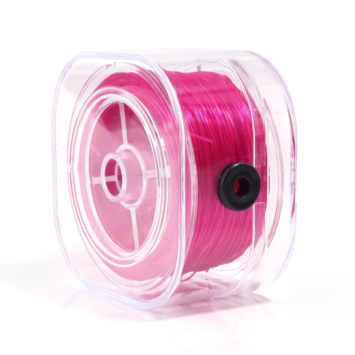 90m Flat Elastic Cord 0.8mm Stretch Thread – DIY Jewelry Making Elastic Beading Cord PLUSH hotpink