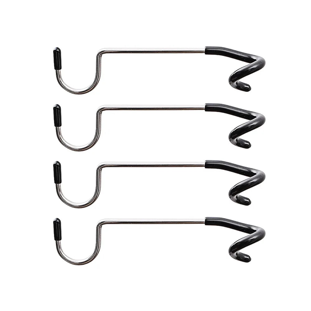 Stainless Steel Tent Pole Lamp Hook Clip – 4pcs Outdoor Camping Tent Pole Hook PLUSH black-4pcs