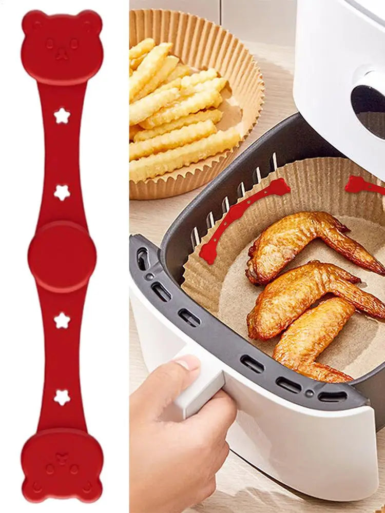 4Pcs Air Fryer Silicone Magnet Buckles – Parchment Paper Holder Air Fryer Accessory PLUSH