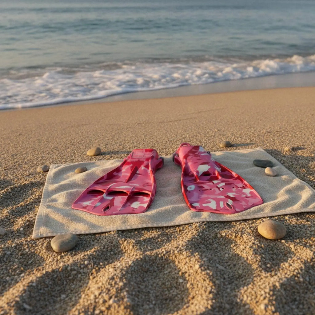 Open Heel Vented Jet Diving Fins with Spring Strap Bands Diving Fins PLUSH