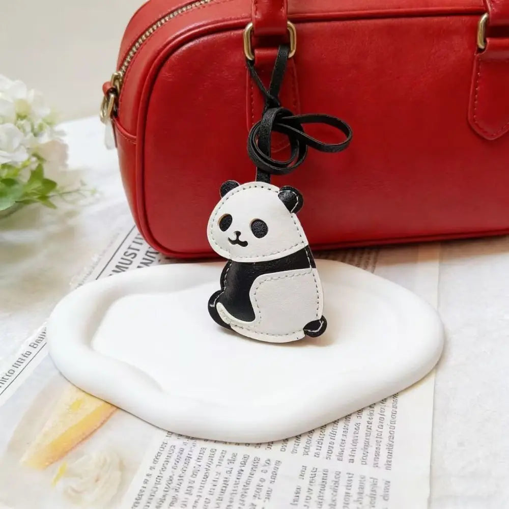 Panda PU Leather Keychain Bag Charm Pendant | Trendy Gift Keychain Bag Charm PLUSH