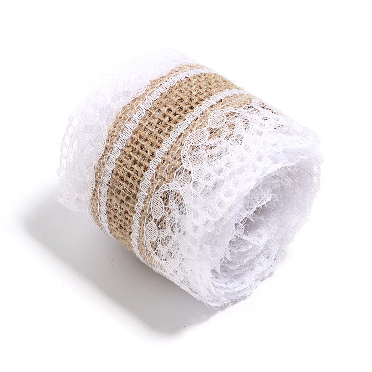 Natural Jute Burlap Ribbon 2m Roll – DIY Craft & Wedding Décor Burlap Craft Ribbon PLUSH Style 5