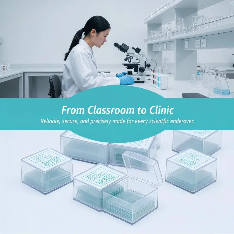 100pcs Pre-Sterilized Optical Glass Microscope Coverslips Microscope Coverslips PLUSH