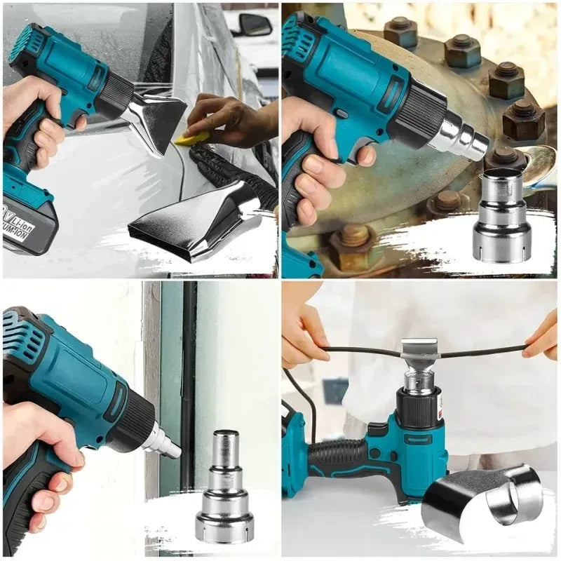 ZWINCKY Cordless Heat Gun for Makita 18V – 4/7 Nozzles Cordless Heat Gun PLUSH