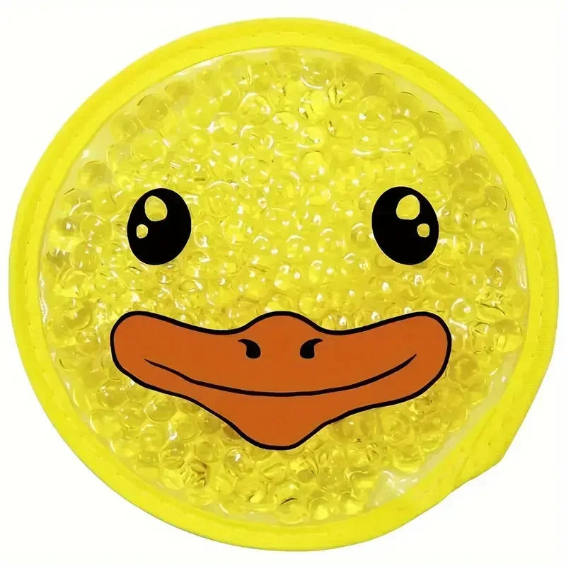 Reusable Cartoon Gel Ice Pack – Dual Hot & Cold Compress Gel Ice Pack PLUSH Yellow