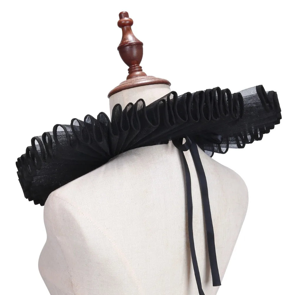 Detachable Renaissance Ruff Collar – Victorian False Collar Costume Ruff Collar PLUSH