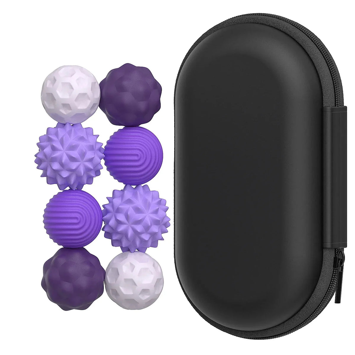 Silicone Magnetic Fidget Balls – Sensory Stress Toys for Adults Magnetic Fidget Toy PLUSH 8PCS Purple