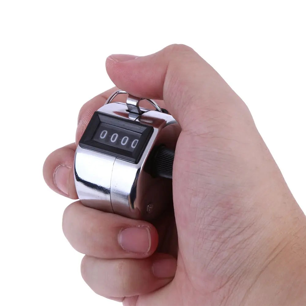 4-Digit Metal Hand Tally Counter – Manual Clicker Counter Manual Tally Counter PLUSH