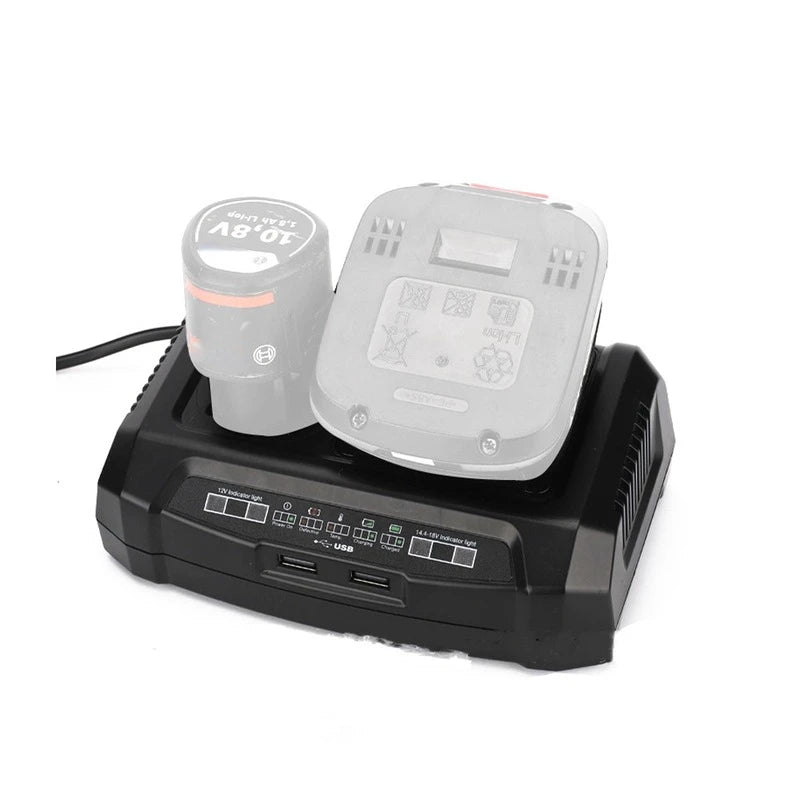 GAX1218V Dual Port Battery Charger for Bosch 10.8V–20V Tools Power Tool Charger PLUSH