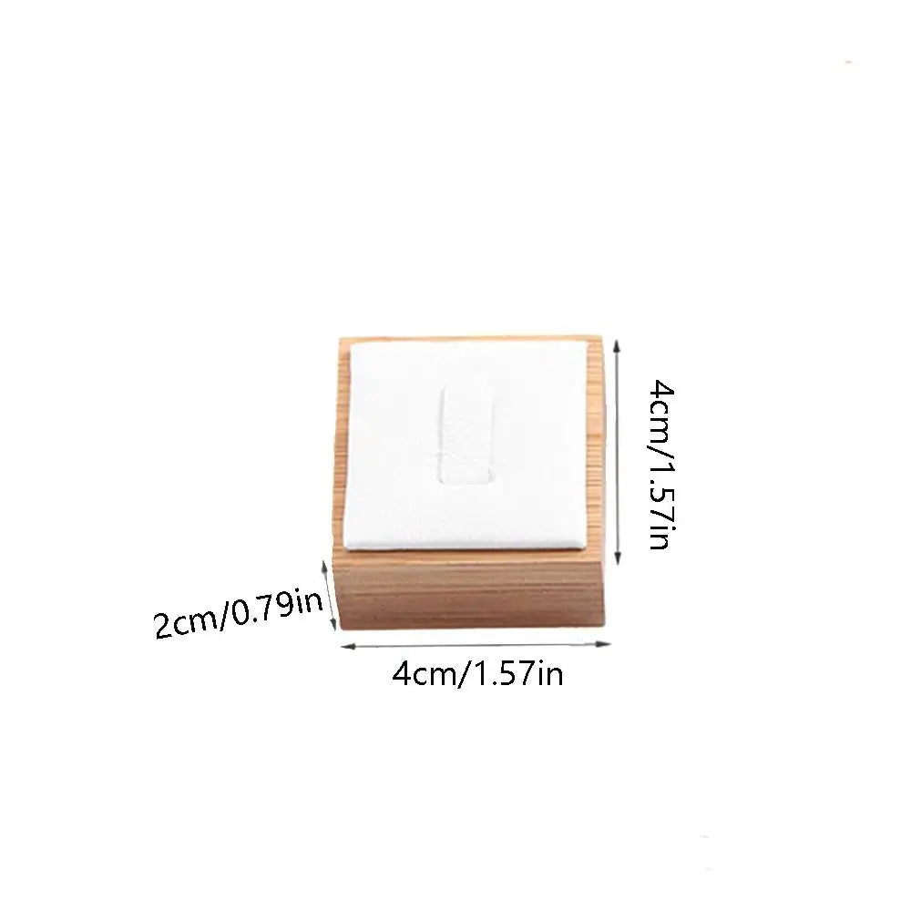 Wooden Ring Box Travel Jewelry Organizer Display Case Jewelry Display Box PLUSH