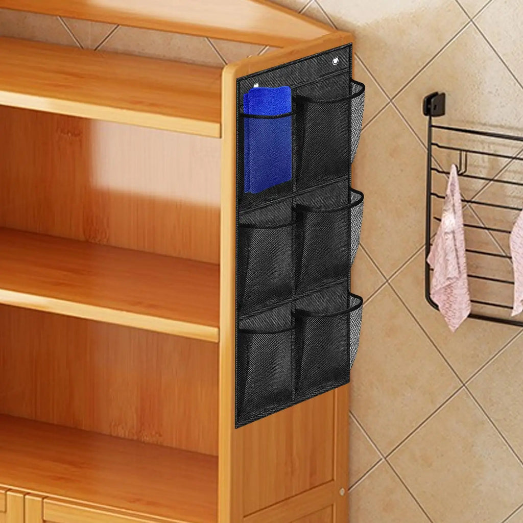 6-Grid Mesh Hanging Wall & Door Organizer – Storage Bag Hanging Wall Organizer PLUSH