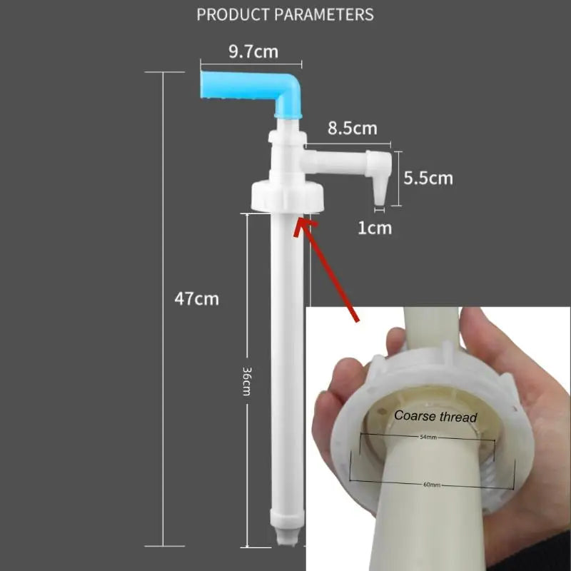 Manual Siphon Pump – Corrosion-Resistant Plastic Liquid Transfer Manual Siphon Pump PLUSH 1pcs