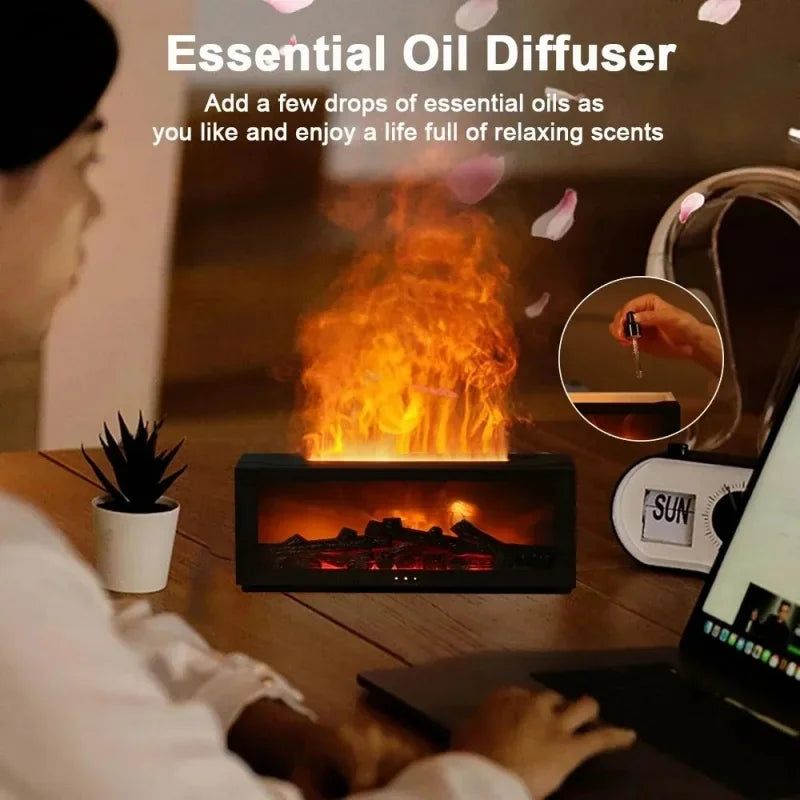 Flame Aroma Diffuser Humidifier – 7 LED Colors & Remote Aroma Diffuser Humidifier PLUSH