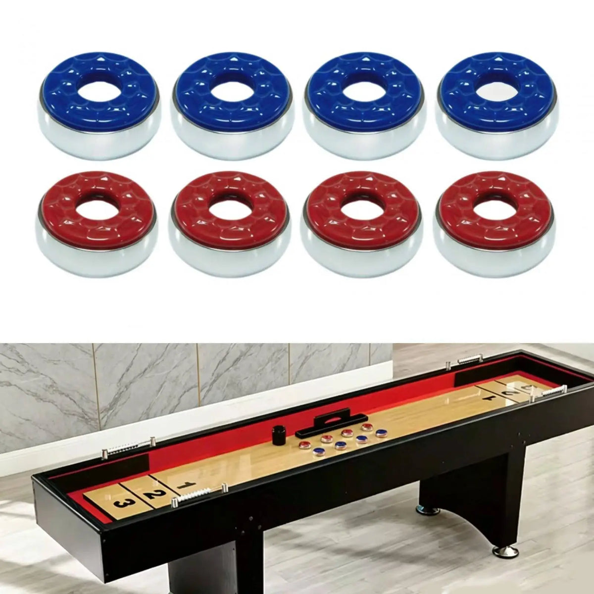 Mini Shuffleboard Pucks Set – 8pc Tabletop Game Accessories Shuffleboard Pucks Set PLUSH